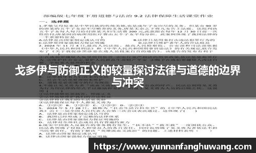 戈多伊与防御正义的较量探讨法律与道德的边界与冲突